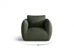 Armchair, "Nimes", 1 Seat, 95.5x87x80 Made in Europe