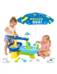WOOPIE Water Table with Umbrella 2 in 1 Waterfall and Sandbox