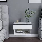Naktinis staliukas, Hanah Home, baltas, 44,6 x 31,9 x 29, cm