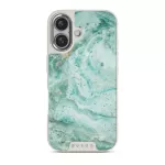 Uluwatu Waves - Teal iPhone 16 Case, Elite Light (MagSafe) / Silver