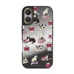 Curious Cat - iPhone 16 Case, Elite Mirror Dark (MagSafe) / Gold