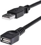 "StarTech 6 ft Black USB 2.0 Extension Cable A to A - M/F"