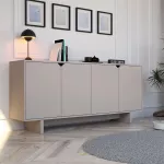 Konsolė, &bdquo;Hanah Home&ldquo;, smėlio spalvos, 180 x 80,6 x 40
