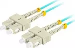 Fiber optic patchcord MM SC/UPC-SC/UPC DUPLEX LSZH 3.0mm 2m aqua