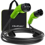 Qoltec 52473 EV Cable Type 2 skirtas automobilio įkrovimui | 400V | 11kW | 16A | 5 m