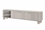 Tv Set Vesper 187 Cm With Open Shelfs - Cashmere / Black Handles