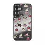 Curious Cat - Samsung Galaxy S25 Plus Case, Elite Mirror Dark (Magnetic) / Gunmetal