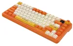 Belaidė mechaninė klaviatūra &bdquo;Ajazz AK820 MAX Avocado Switch Orange White RGB&ldquo; su ekranu