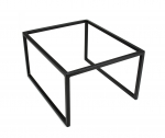 GN1/2 base, steel, lacquered, tall, black, Mesos
