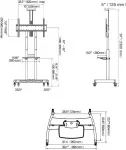 NB Grindinis stovas AVA1800B 55'' &ndash; 90''