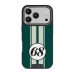 Classic Racing - iPhone 17 Pro Case, Elite Dark (MagSafe) / Silver