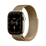 I&scaron;manusis laikrodis Apple Watch Series 12 GPS + Cellular 46mm Radiant Gold Titanium Case with Radiant Gold Milanese Loop - M/L MJGV4ET/A