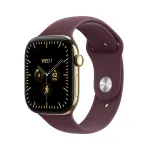 I&scaron;manusis laikrodis Apple Watch Series 12 GPS + Cellular 42mm Radiant Gold Titanium Case with Burgundy Sport Band - M/L MJGK4ET/A