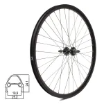 Galinis ratas ZLA-019 26" // V-Brake stabdžiams, 36H, užsukamas žvaigždžių blokas, veržlė, kniedytas, dvigubas, aliuminis
