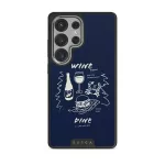 Wine & Dine - Samsung Galaxy S25 Ultra Case, Elite Dark (Magnetic) / Silver