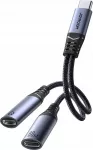 &bdquo;Joyroom&ldquo; USB adapteris SY-C03 USB-C &ndash; USB-C x2, juodos spalvos (6956116764821)