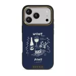 Wine & Dine - iPhone 17 Pro Case, Elite Dark (MagSafe) / Gold