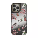 Merry Kitty - iPhone 16 Pro Case, Elite Mirror Dark (MagSafe) / Gold