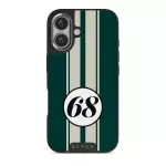 Classic Racing - iPhone 16 Plus Case, Elite Dark (MagSafe) / Silver