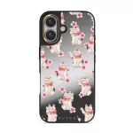 Maneki Neko - iPhone 16 Case, Elite Mirror Dark (MagSafe) / Gold