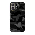 Night Black Camouflage - iPhone 16 Case, Elite Dark (MagSafe) / Gold