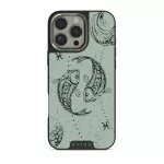Pisces - iPhone 16 Pro Max Case, Elite Dark (MagSafe) / Silver / Turquoise