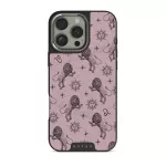Leo - iPhone 16 Pro Case, Elite Dark (MagSafe) / Silver / Pink