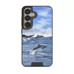 Retro Splash - Samsung Galaxy S25 Case, Elite Dark (Magnetic) / Gold