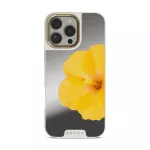 Hibiscus - iPhone 16 Pro Case, Elite Mirror Light (MagSafe) / Gold