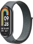 &bdquo;Mi Band 8 / 9 / NFC&ldquo; &bdquo;NylonLoop&ldquo; dirželis, pilkos spalvos