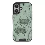 Cancer - iPhone 16 Case, Elite Dark (MagSafe) / Gunmetal / Turquoise
