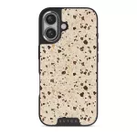 Distant Noise - Terazzo iPhone 16 Case, Elite Dark (MagSafe) / Silver