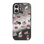 Curious Cat - iPhone 17 Case, Elite Mirror Dark (MagSafe) / Silver