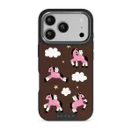 Cloud Hopping - iPhone 17 Pro Case, Elite Dark (MagSafe) / Gunmetal