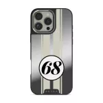 Classic Racing - iPhone 16 Pro Case, Elite Mirror Dark (MagSafe) / Silver