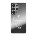 City Lights - Samsung Galaxy S25 Ultra Case, Elite Mirror Dark (Magnetic) / Silver