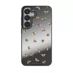 Honeycomb - Samsung Galaxy S25 Case, Elite Mirror Dark (Magnetic) / Silver