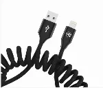 &bdquo;Tellur&ldquo; duomenų kabelis I&scaron;traukiamas USB iki &bdquo;Lightning 3A&ldquo; 1,8 m juodas