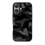 Night Black Camouflage - iPhone 16 Case, Elite Dark (MagSafe) / Gunmetal