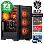 INTOP AQUA Ryzen 5 7500X3D 16GB 1TB SSD M.2 NVME RX9060XT 16GB WiFi WIN11 POWERED BY COUGAR