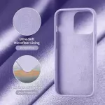 &bdquo;Mink&scaron;tas silikoninis dėklas &bdquo;iPhone 15 Pro Max&ldquo;&ldquo; &ndash; levandų spalvos