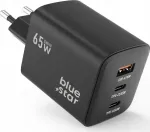 &bdquo;Blue Star&ldquo; įkroviklis BLUE STAR GaN tinklinis įkroviklis 4A 65 W 2 x C tipo jungtys + USB A PD QC4.0 VT-43 juodos spalvos