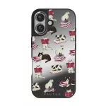 Curious Cat - iPhone 16 Case, Elite Mirror Dark (MagSafe) / Silver