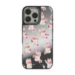 Maneki Neko - iPhone 16 Pro Max Case, Elite Mirror Dark (MagSafe) / Silver