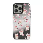 Maneki Neko - iPhone 16 Pro Max Case, Elite Mirror Dark (MagSafe) / Gunmetal