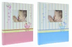 Albumas GED DBCS10 BABYCHART 24x29/20psl | rožiniai arba &scaron;v.mėlyni lapai | kampučiai/lipdukai | knyginio ri&scaron;imo | max 10x15 40