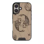 Pisces - iPhone 16 Case, Elite Dark (MagSafe) / Gold / Beige