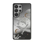 Star Crossed - Samsung Galaxy S25 Ultra Case, Elite Mirror Dark (Magnetic) / Silver