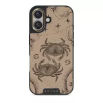 Cancer - iPhone 16 Case, Elite Dark (MagSafe) / Gold / Beige