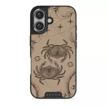 Cancer - iPhone 16 Case, Elite Dark (MagSafe) / Gunmetal / Beige